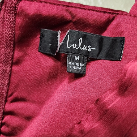 Lulus Got the Glam Wine Red Pleated Cutout Maxi Dress M Wedding Party Prom - Picture 10 of 10